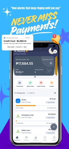 Koko: Debt Tracker & Alarm screenshot