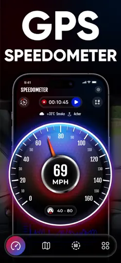 Скриншот GPS Speedometer- Speed Tracker на iPhone 1