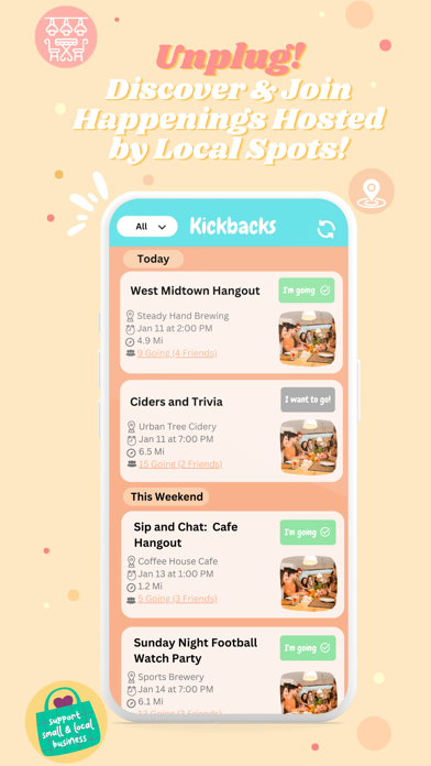 Screenshot #1 pour Kickback – Hang Out & Connect
