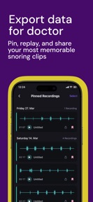 Snore recorder app - Snorely screenshot