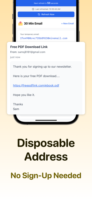Temp Mail - Temporary Email 30 Screenshot 2 of 5