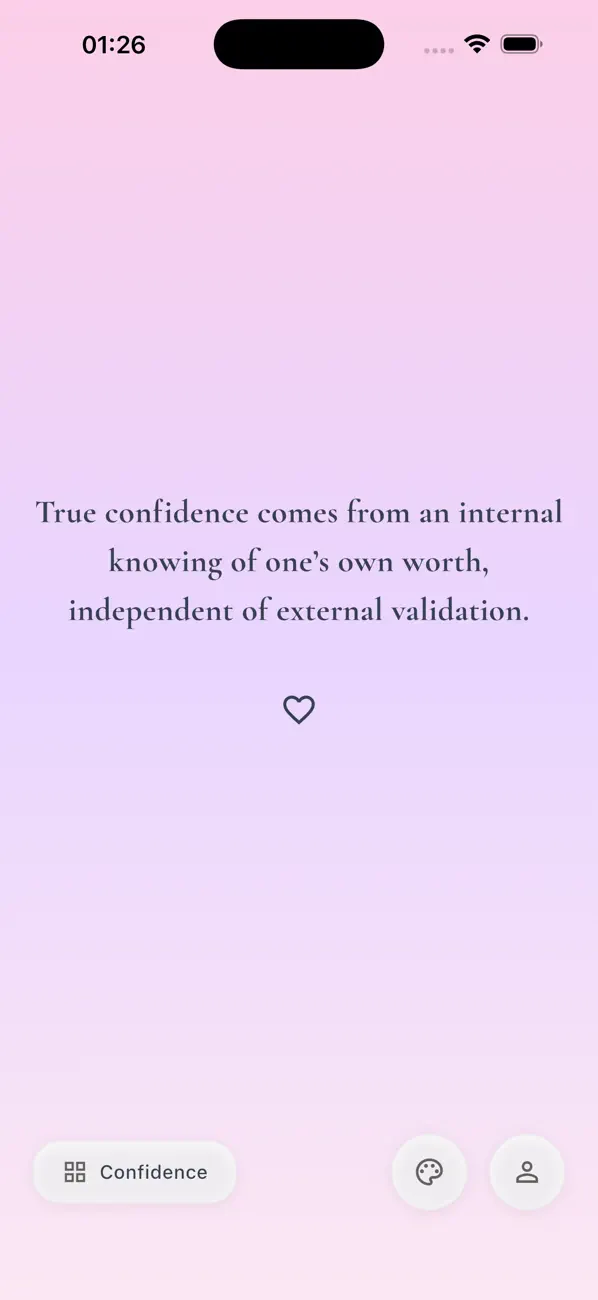 Screenshot #1 pour Liora - Affirmations & Quotes