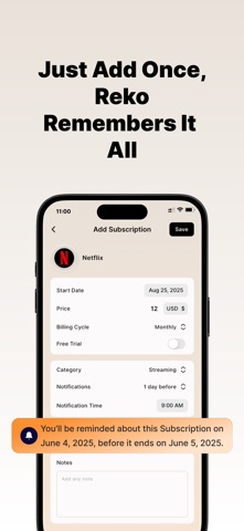 Subscription Manager - Reko Screenshot 6 of 9