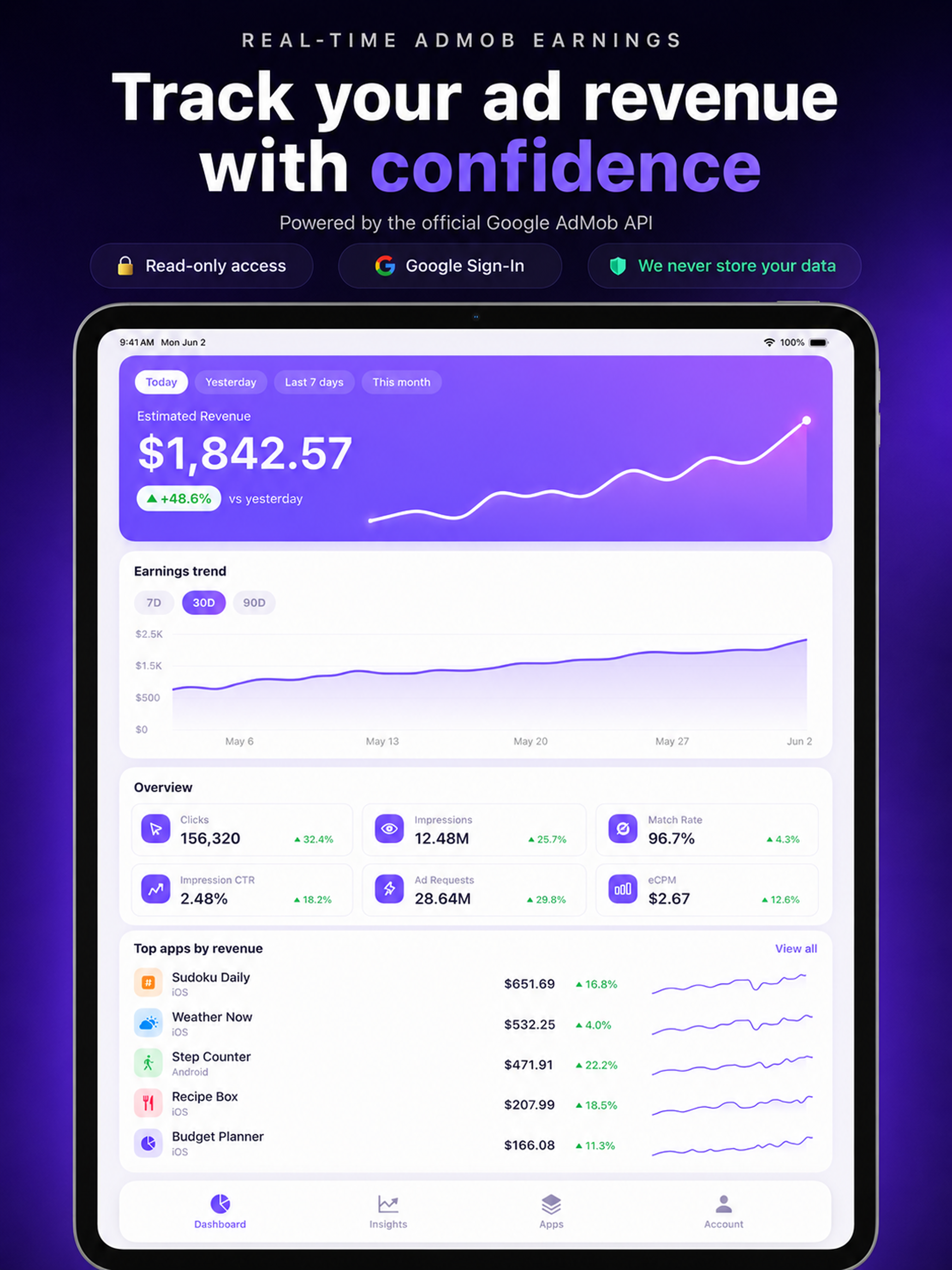 Ad Earnings Tracker for AdMob screenshot 6