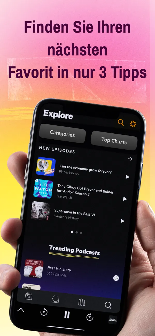 Castro Podcast Player iPhone App Screenshot 3 – Nachrichten