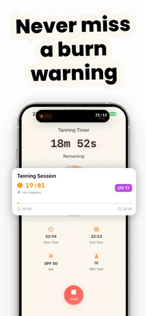 SunGlow: UV Index & Tan Timer iPhone screenshot 4