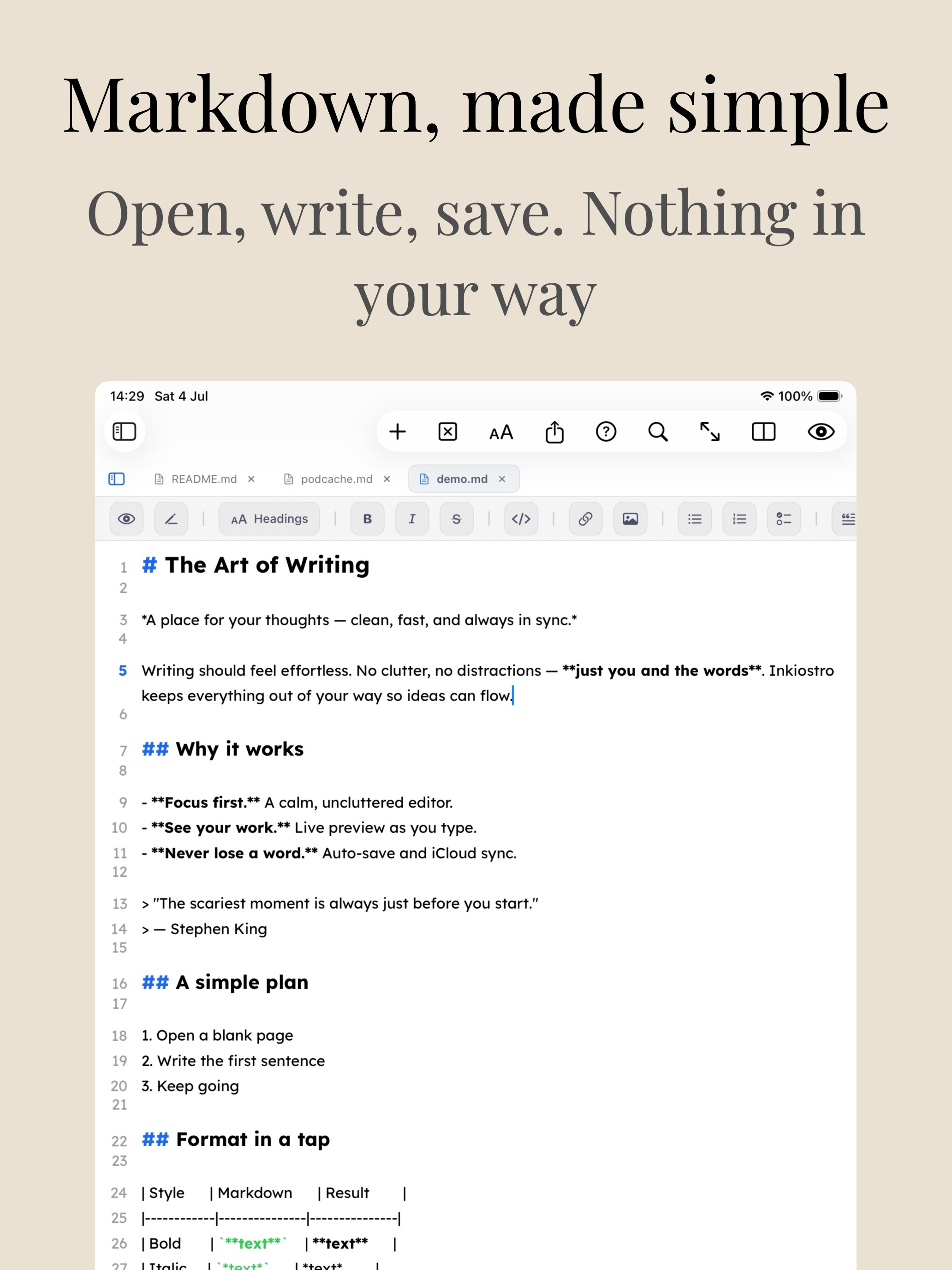 Inkiostro: Markdown Editor screenshot 11
