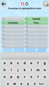Countries Hangman screenshot