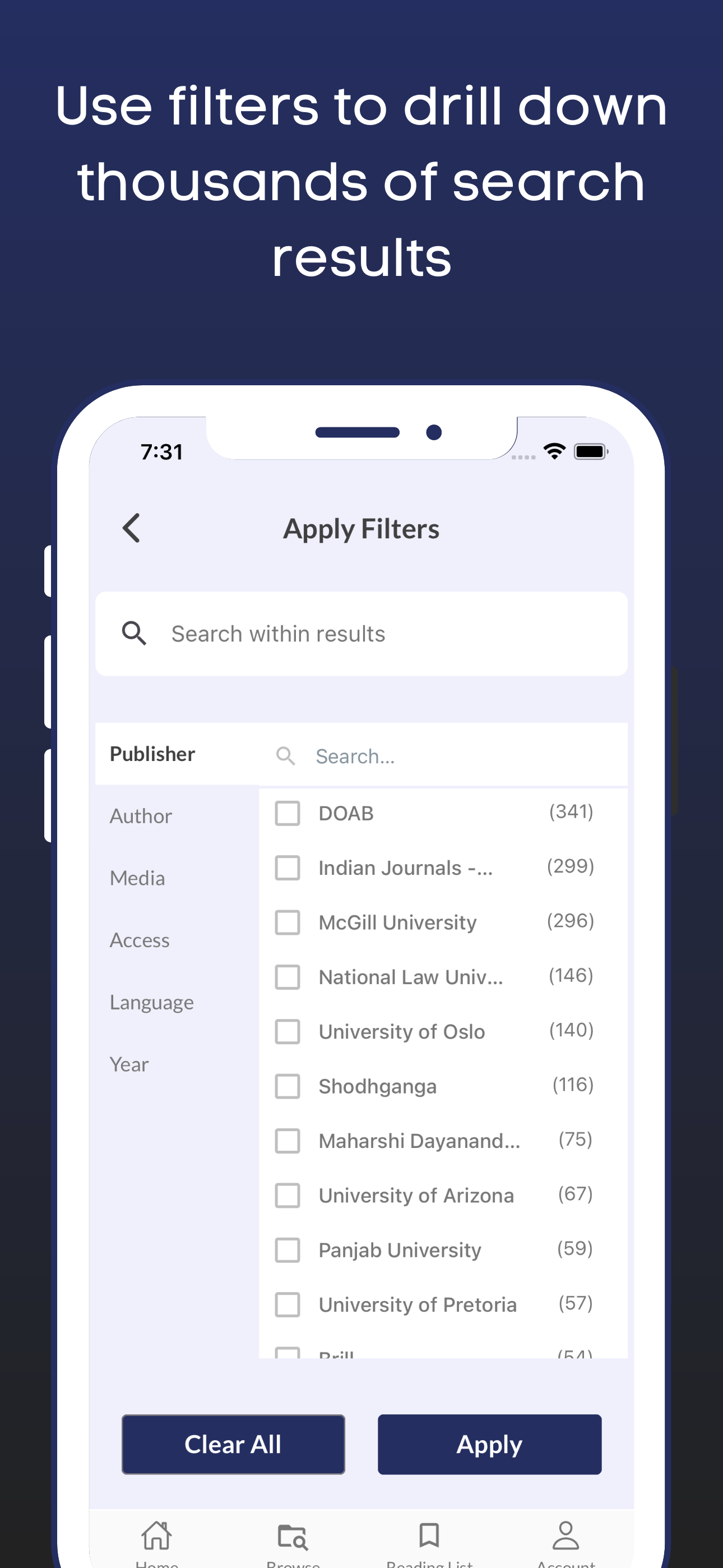 HPNLU eLibrary screenshot 5