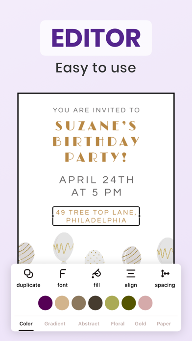 Birthday Invitation Maker ۬のおすすめ画像4