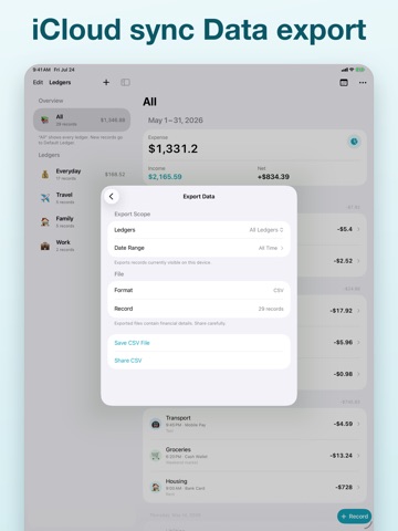 SimpleSpend: Expense Tracker iPad screenshot