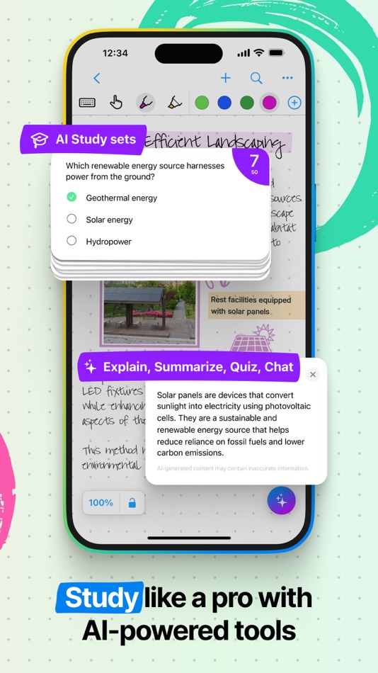 #2. Nebo: Note Taking for Students (iOS) 由: MyScript