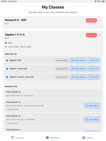 A ONE Notes iPad screenshot