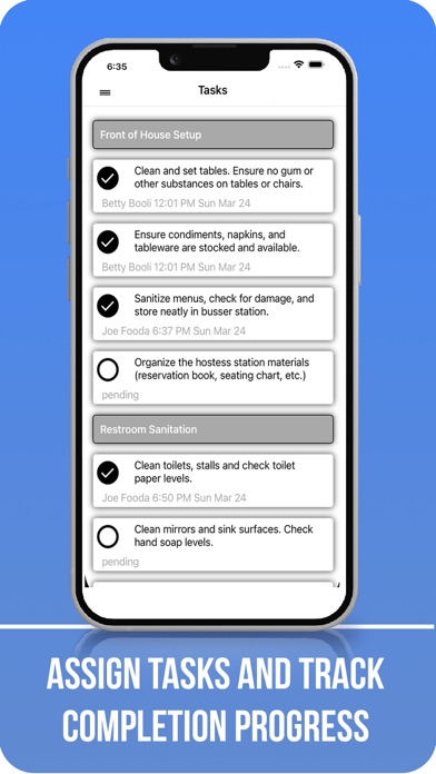 Restaurant Scheduler Screenshot