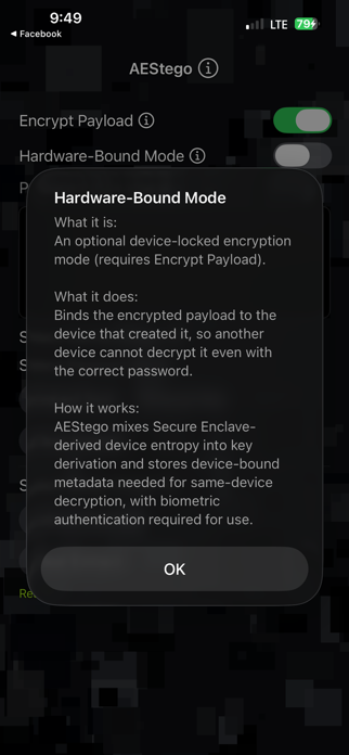AEStego Screenshot 3 of 6