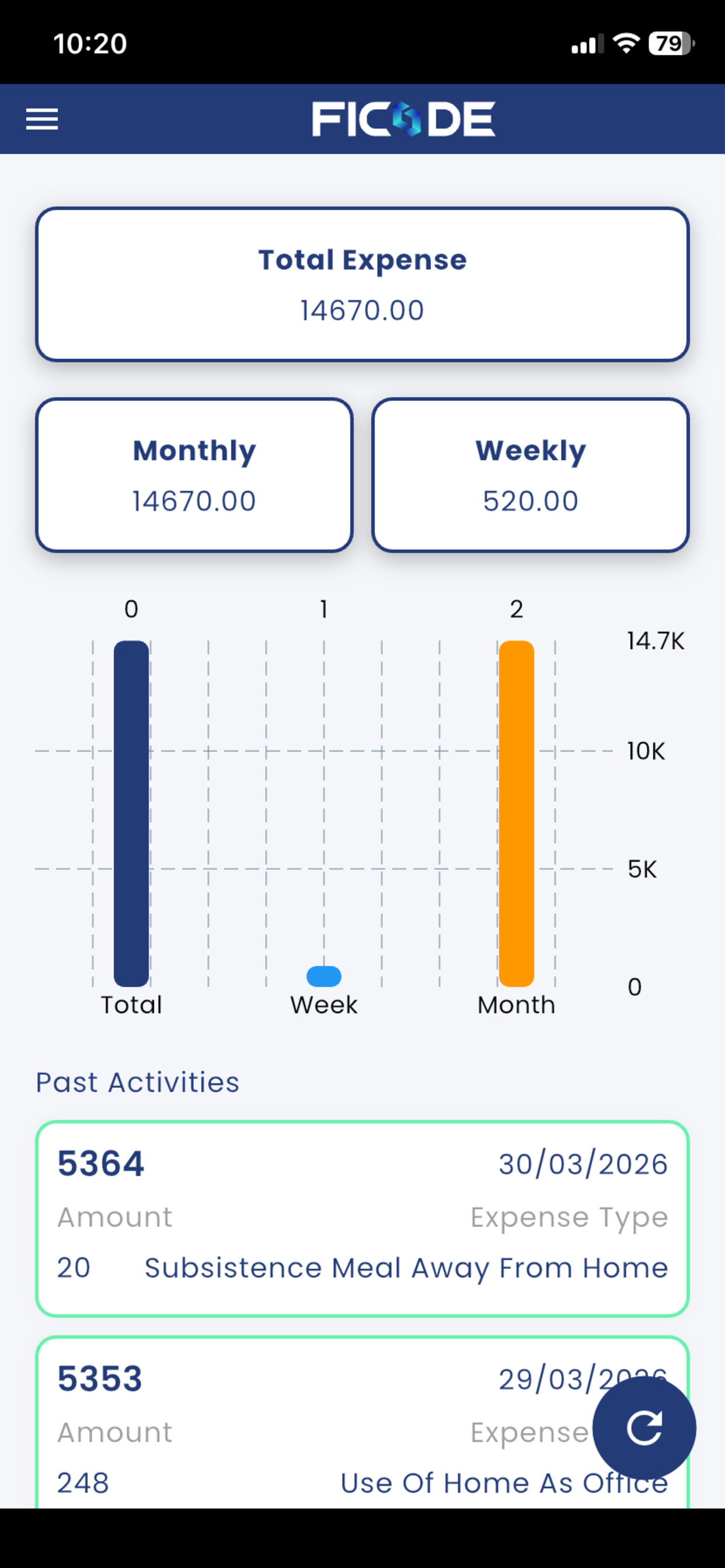 Ficode Expense App screenshot 3