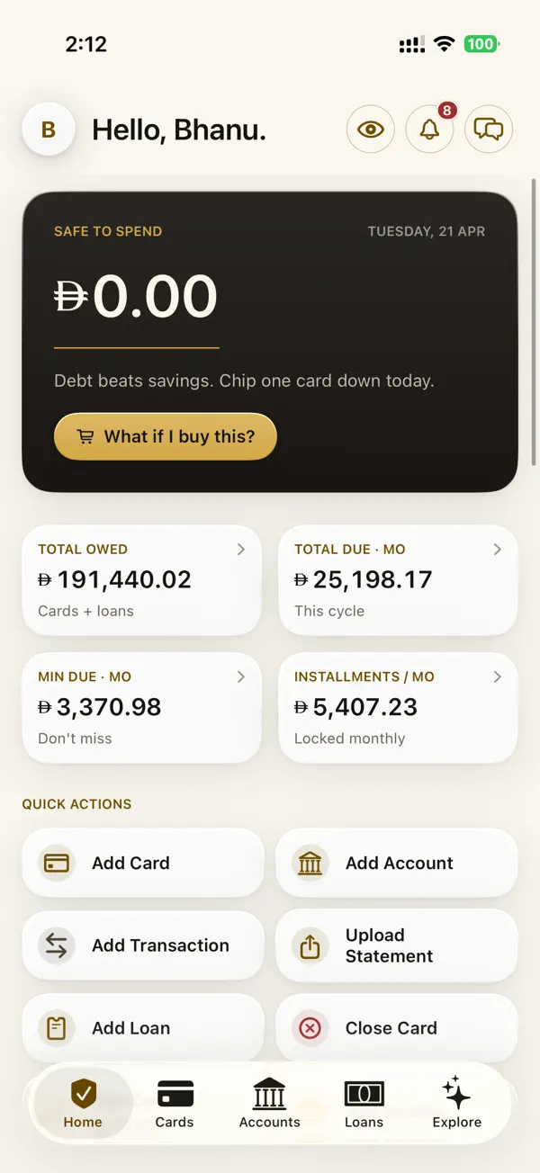 Screenshot #3 pour SafeSpend: Safe to Spend