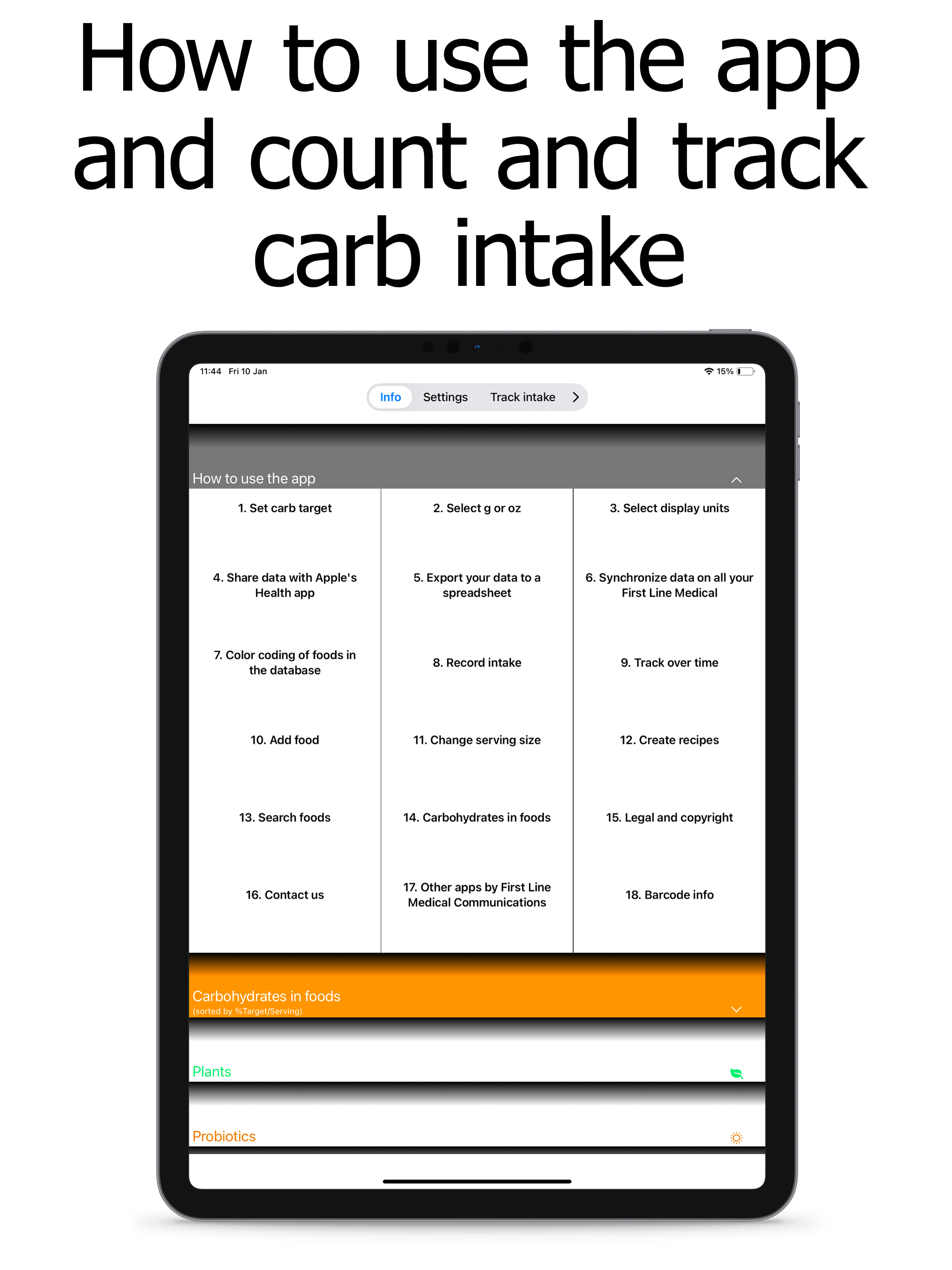 Carb Counter and Tracker
