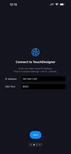 Screenshot von TDInput auf dem iPhone 2