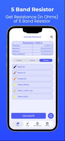 Resistance Calculator: In Ohms iPhone screenshot