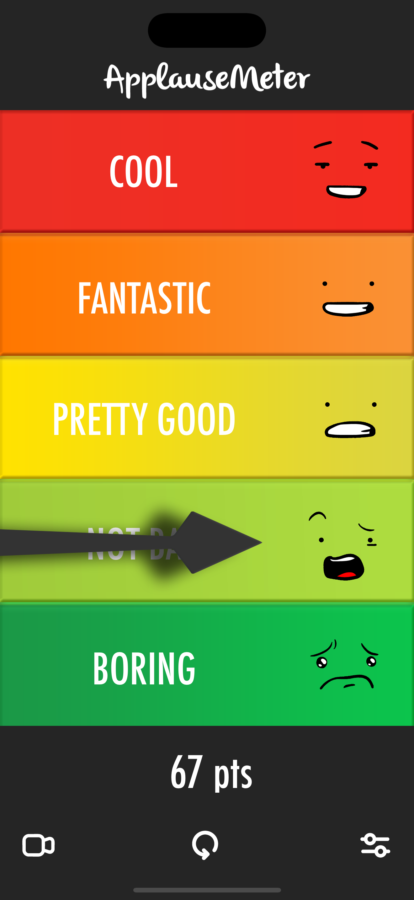 Applausemeter (clap-o-meter)