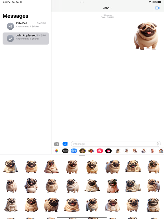 Screenshot #4 pour Fat Pug Stickers