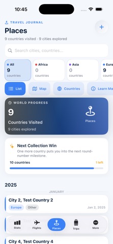 TravelBug - Around The World iPhone screenshot