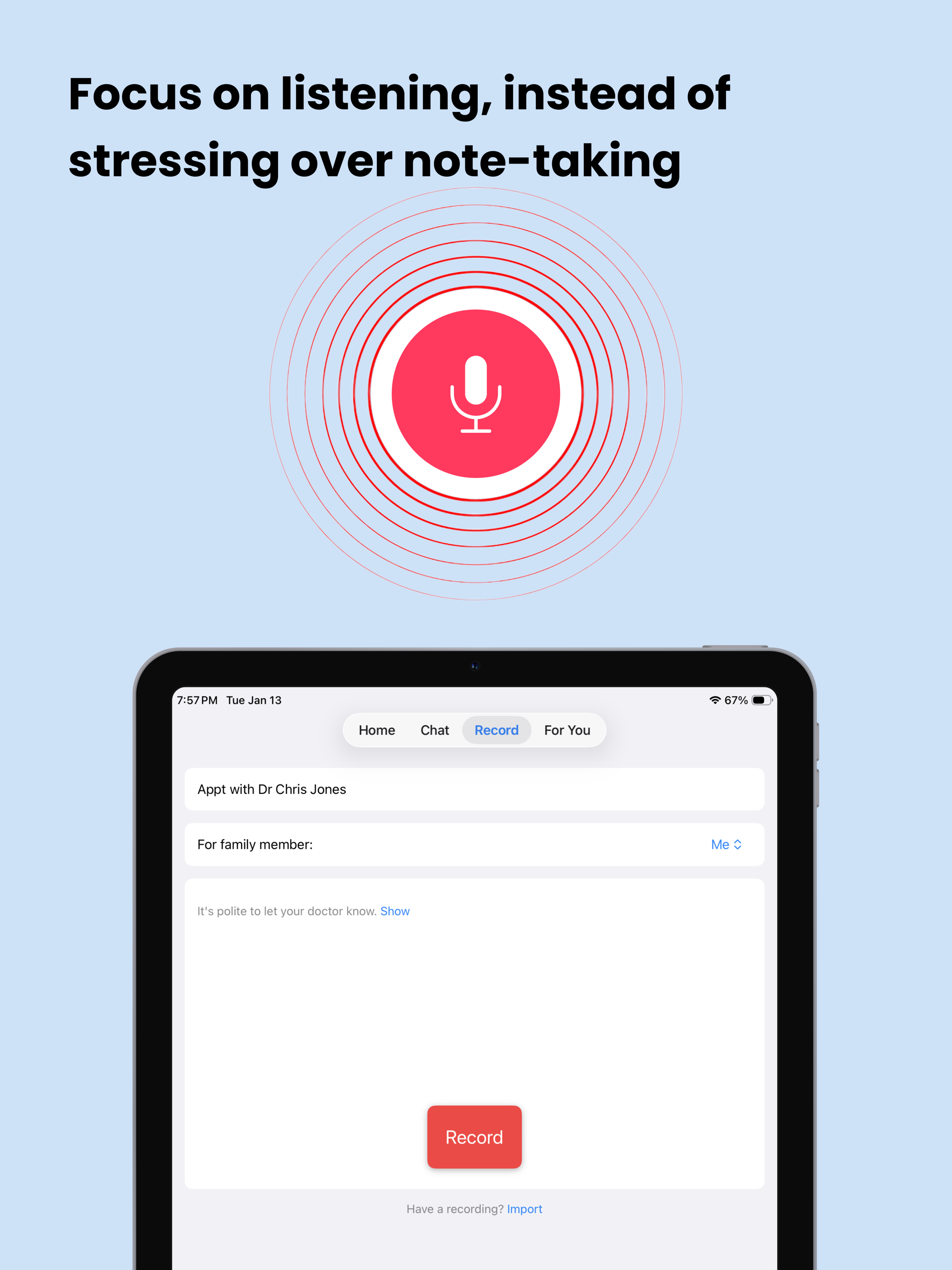 Patiently: Medical AI Notes