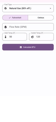 Water Heater Calc Plumb screenshot