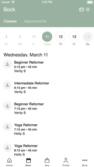 Ryedale Reformer Pilates screenshot 2