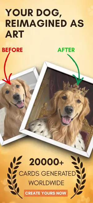 Dog Cards AI: Pet Portrait Art screenshot 1