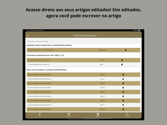 Vade Mecum Lite Direito Brasil iPad screenshot 4 - Reference app
