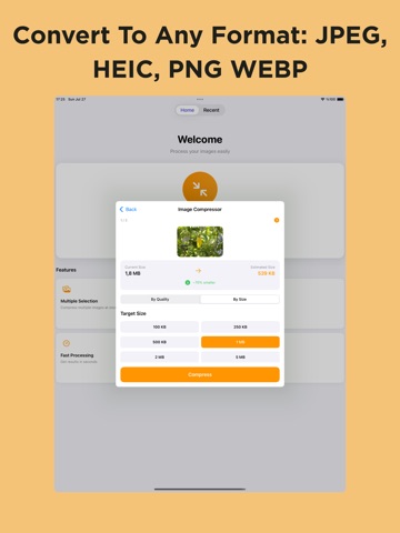 Photo Compressor: Resize MB iPad screenshot