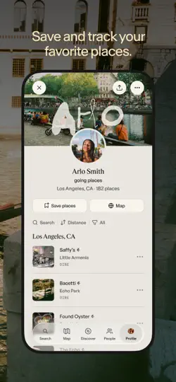 Captura de pantalla de Places: Curated Discovery en iPhone 6