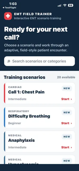 EMT Field Trainer screenshot 1