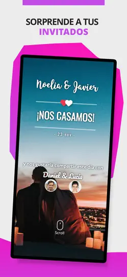 Captura de pantalla de Eventia Invitaciones Digitales en iPhone 1