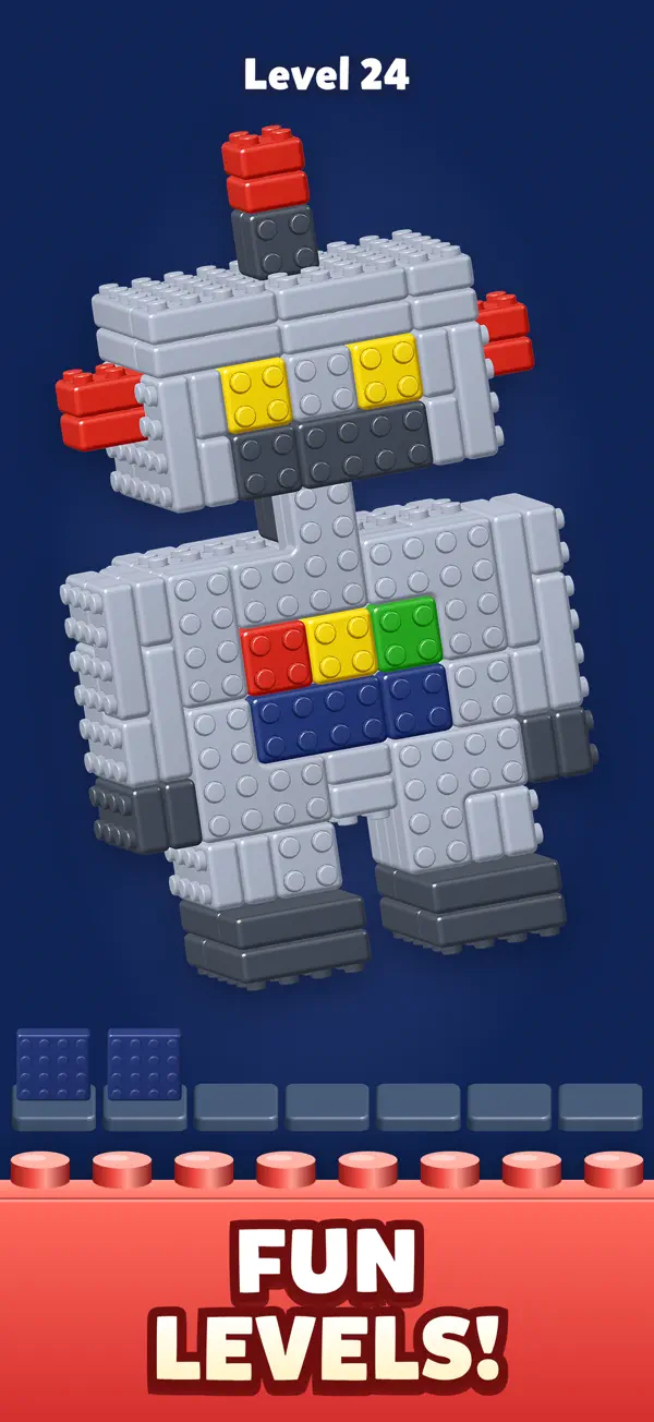 Brickdom 3D: Color Block Match 游戏截图