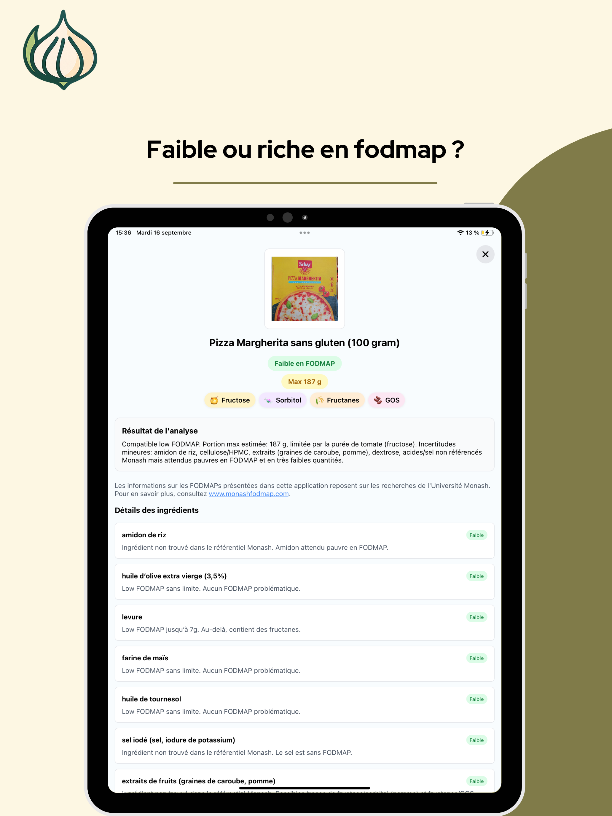 Fodmap Facile - Scan produits