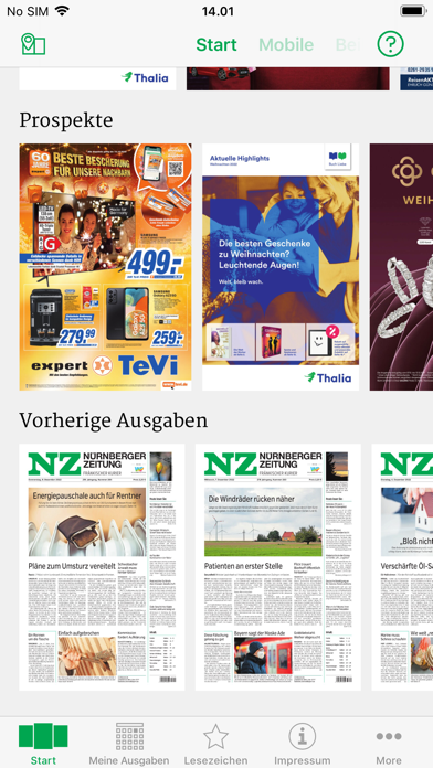 Nürnberger Zeitung E-Paper Screenshot