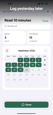 DoneToday: Daily Log screenshot