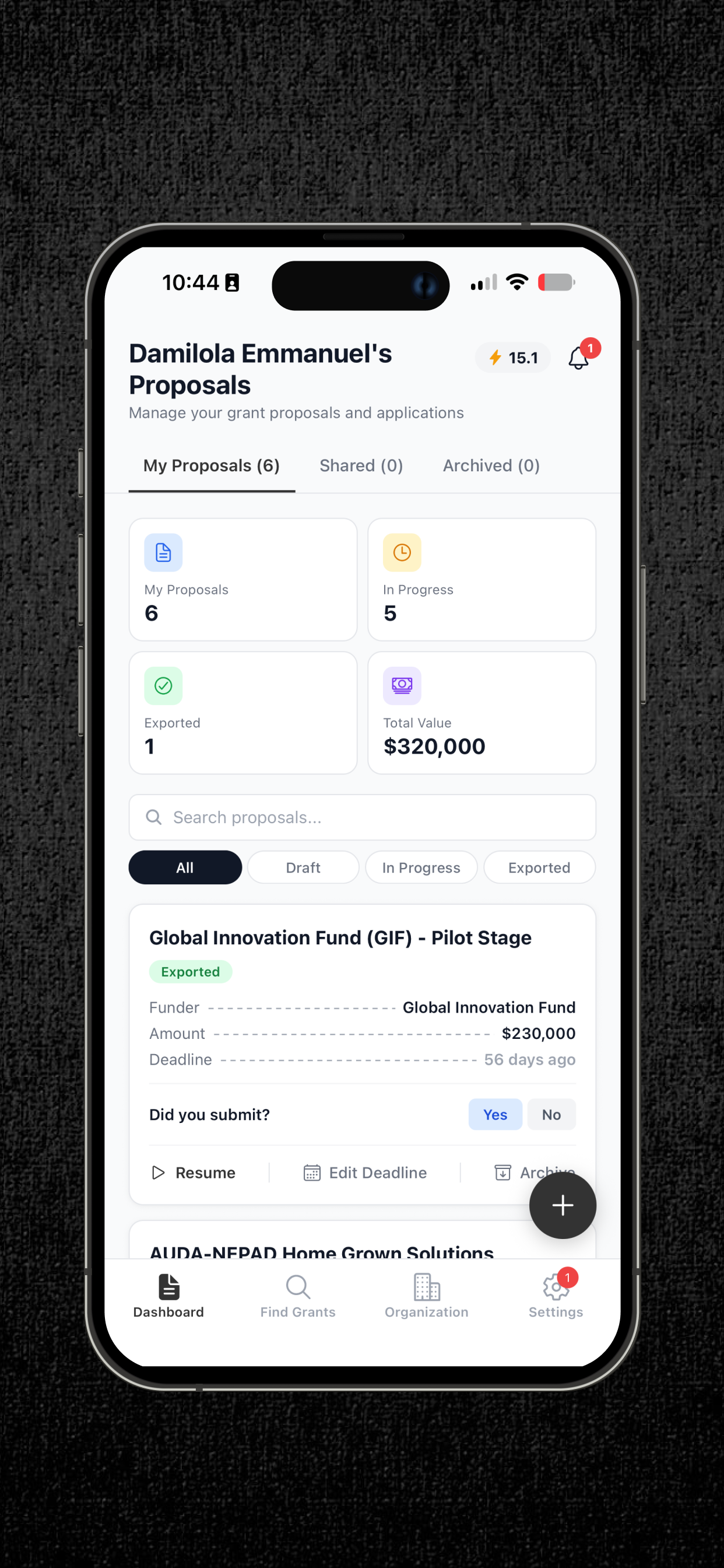 Grant Wizard screenshot 2