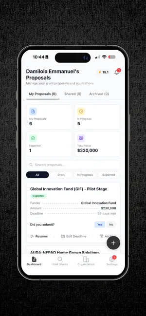 Grant Wizard screenshot 2