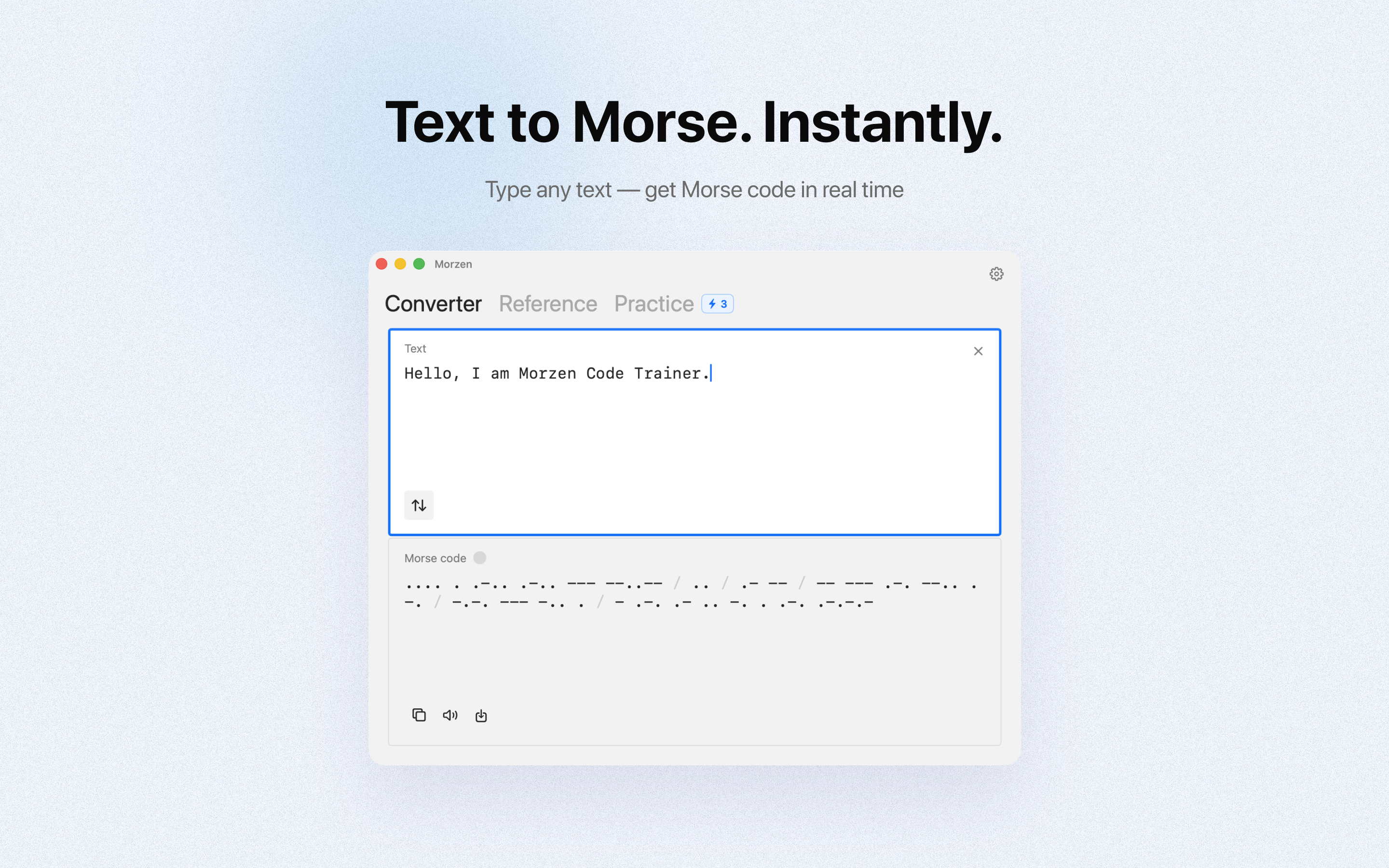 Morzen: Code Trainer