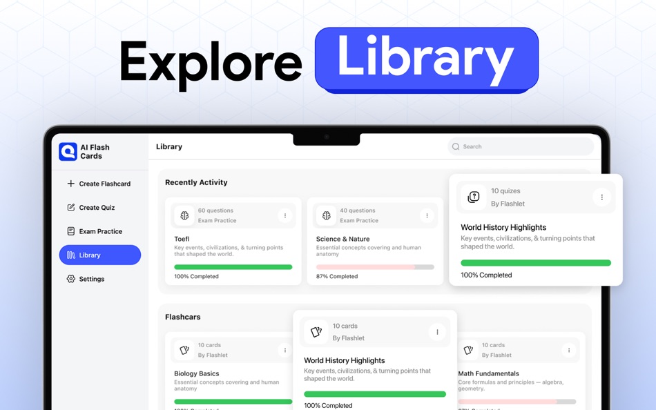 #5. AI Quiz Maker and Flashcards (macOS) โดย: Moniba Jamil