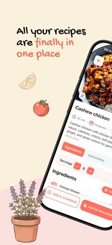 Plum: Recipe Keeper iPhone screenshot