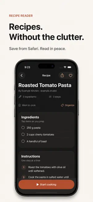 Recipe Reader for Safari screenshot 1