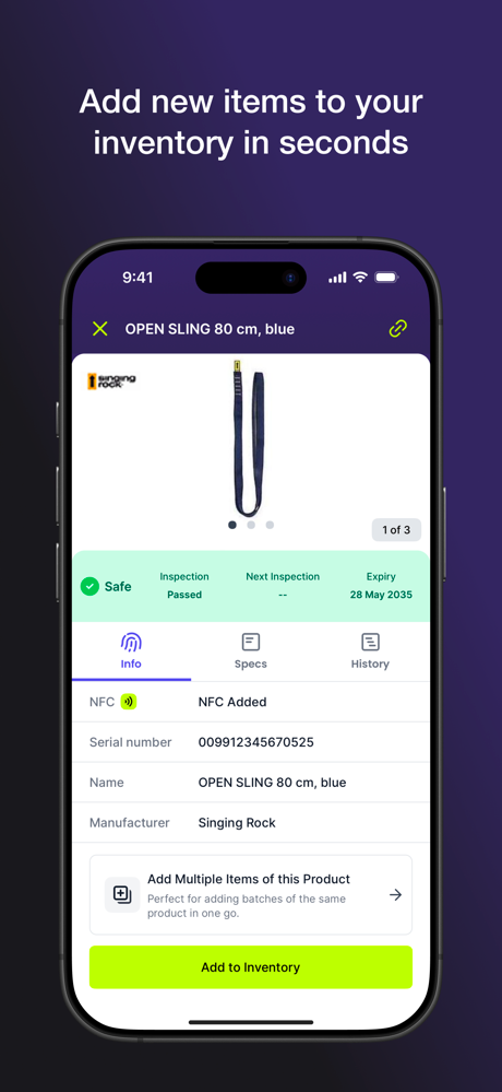Scannable Safety Equipment App screenshot 4