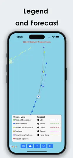 Captura de pantalla de Typhoon Tracker - Real-time en iPhone 4