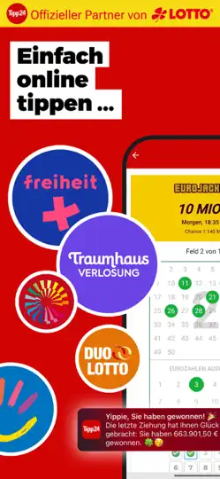 Screenshot von LOTTO Und Eurojackpot Tipp24 auf dem iPhone 2