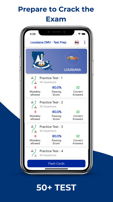 Louisiana DMV Permit Practice Screenshot